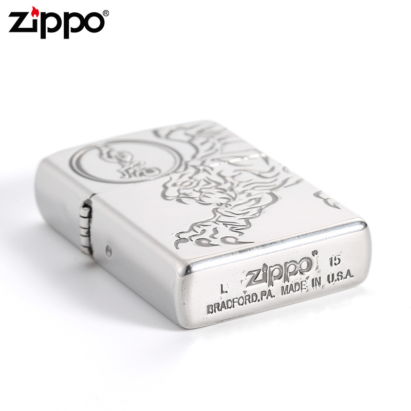[苏宁自营]Zippo原装进口美国正版防风打火机 四神之白虎青龙中国四神兽zppo