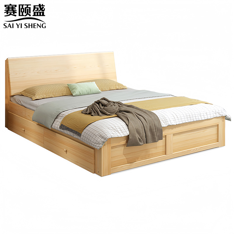 赛颐盛木质床高清大图