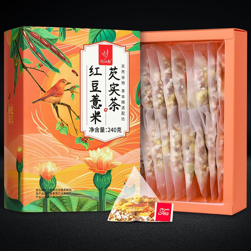 忆江南240g红豆薏米芡实茶盒装(新)*4 薏仁菊花茶苦荞栀子养生茶花草茶包