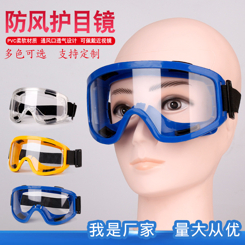 儵忽 全封闭眼镜防软边护目镜 透明镜框透明镜片(10副一盒)1盒高清大图