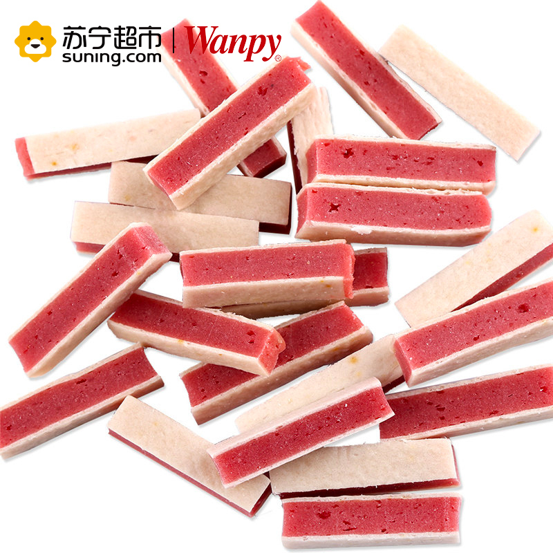 Wanpy顽皮狗零食犬用鸡肉鳕鱼三明治30g训狗奖励零食狗狗肉干肉片磨牙