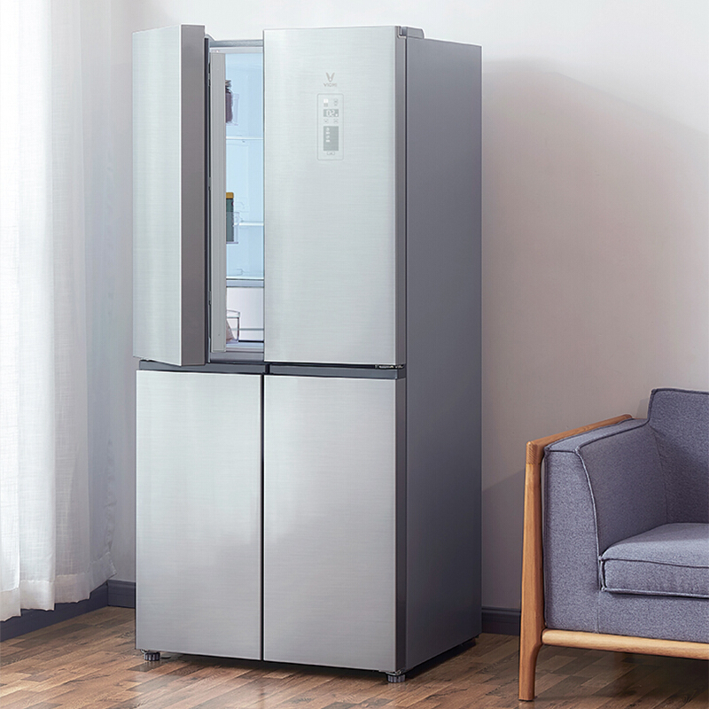 小米mi米家风冷十字四门冰箱486l银色