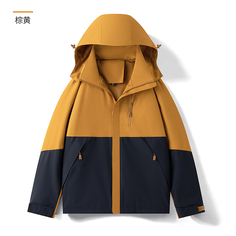 户外风衣YR9518 XL 棕黄（男女同款）