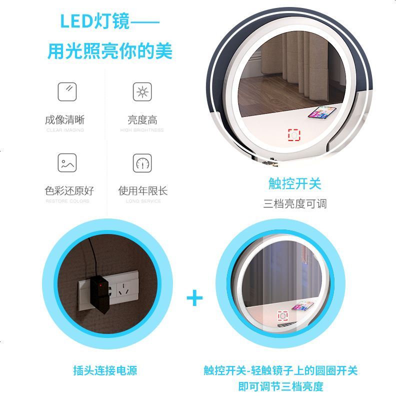 梳妆台现代简约卧室小户型收纳柜一体北欧化妆台网红化妆桌子