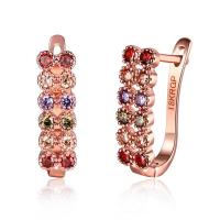 Earrings日韩玫瑰金耳钉 时尚气质彩钻耳环女甜美个性送女友饰品送女朋友七夕情人节礼物