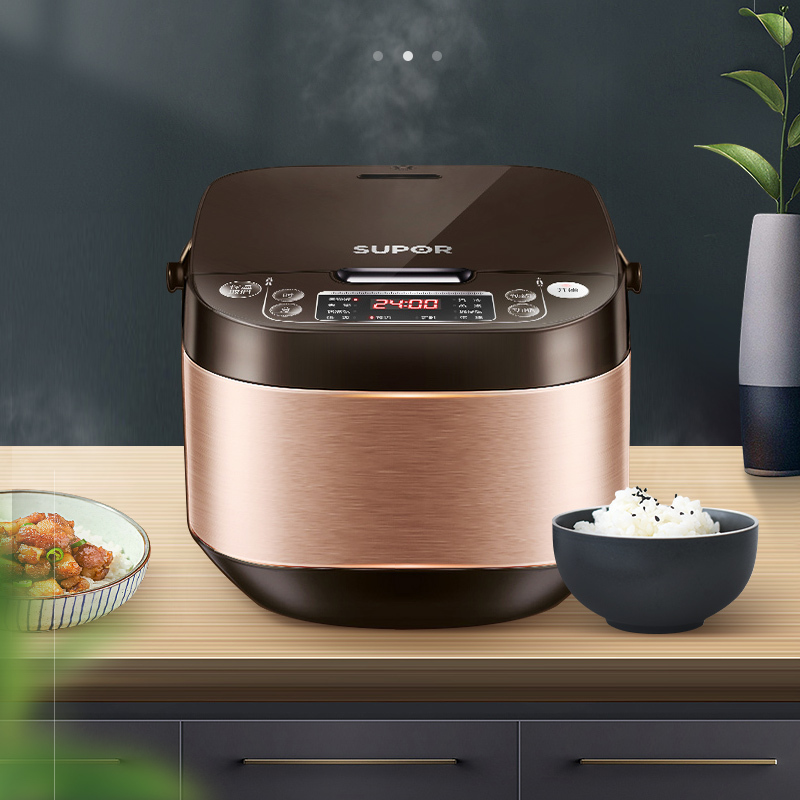 电饭煲家用4l大容量36人多功能电饭锅铜晶不粘内胆金属机身24h智能