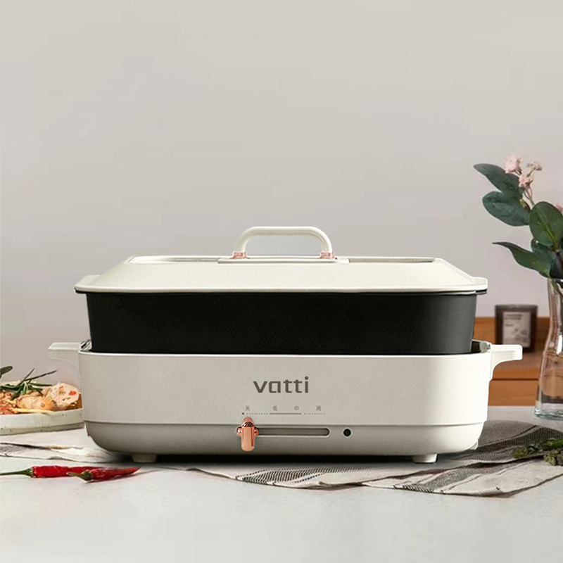 华帝多功能料理锅 VDLG001CHY料理锅电烧烤锅家用电烤锅煎烤机电锅多功能锅火锅专用锅