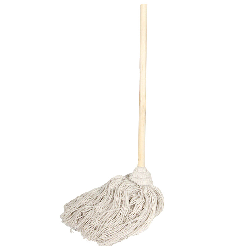 工霸gongba老式木柄拖把加长加粗杆大白棉线木杆拖把墩布拖布1把