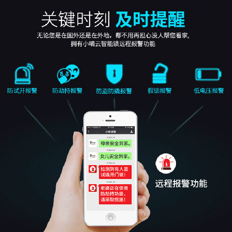 德施曼(DESSMANN)S8P小嘀指纹锁电子门锁密码锁大屏触控APP指纹密码卡片钥匙开门ios;Android星夜金