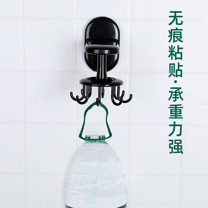 免打孔无痕挂钩厨房墙壁收纳架置物架厨具用品粘钩多功能旋转挂钩