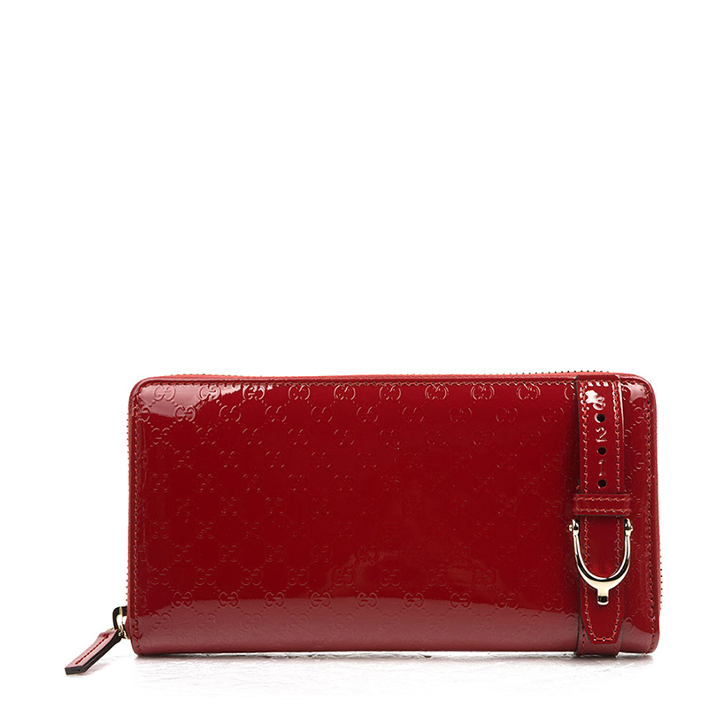 【香港直邮】GUCCI 女士红色漆皮零钱包 309758-AV13G-6227