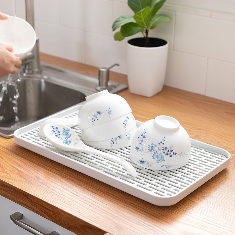 家用杯架收纳托盘水茶杯架放杯子架餐具茶具玻璃杯塑料收纳沥水架 新款小号粉橙
