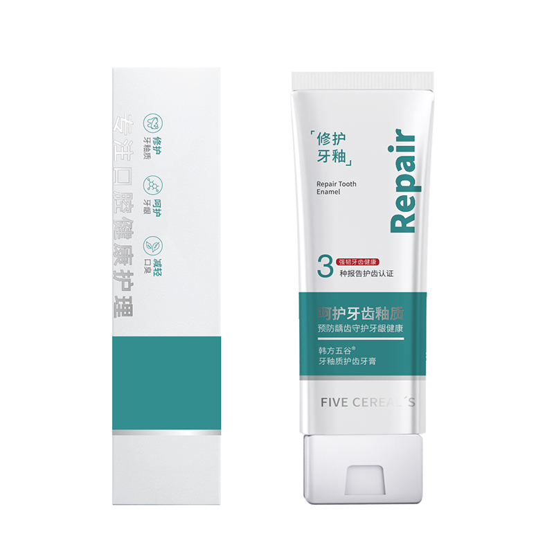 韩方五谷 牙釉质护齿牙膏150g(绿)高清大图