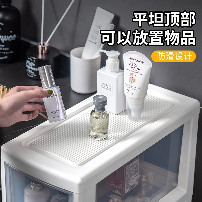 JEKO&JEKO塑料夹缝柜移动收纳柜抽屉式收纳箱储物柜卫生间整理柜玩具衣服厨房儿童浴室置物架二层 SWB-5598