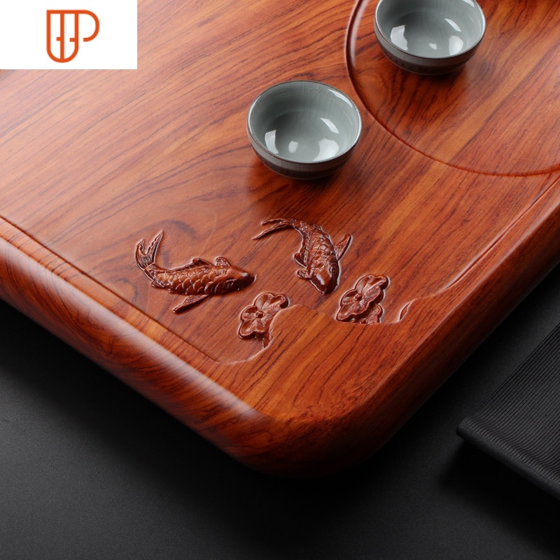 整块实木茶盘花梨木家用檀木茶海功夫茶具红木大木茶盘