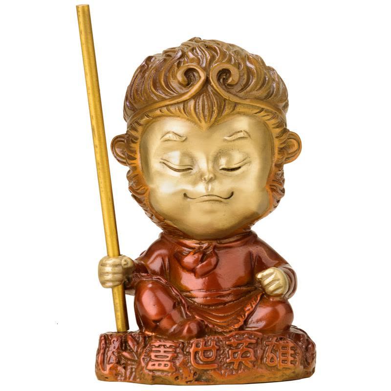 美帮汇齐天大圣摆件 铜孙悟空斗战胜佛铜猴子车载中控台装饰品图片