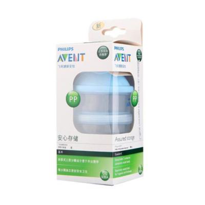 飞利浦新安怡 AVENT 奶粉分装盒 奶粉盒(蓝)单个装 三层 80ML*3 SCF846/04 PP材质