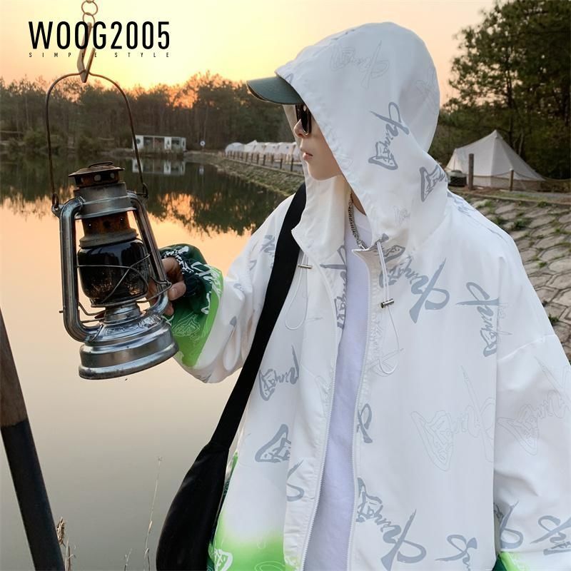 WOOG2005衣夏季薄款夹克冰丝速干紫外线衣服新款港风潮牌外套