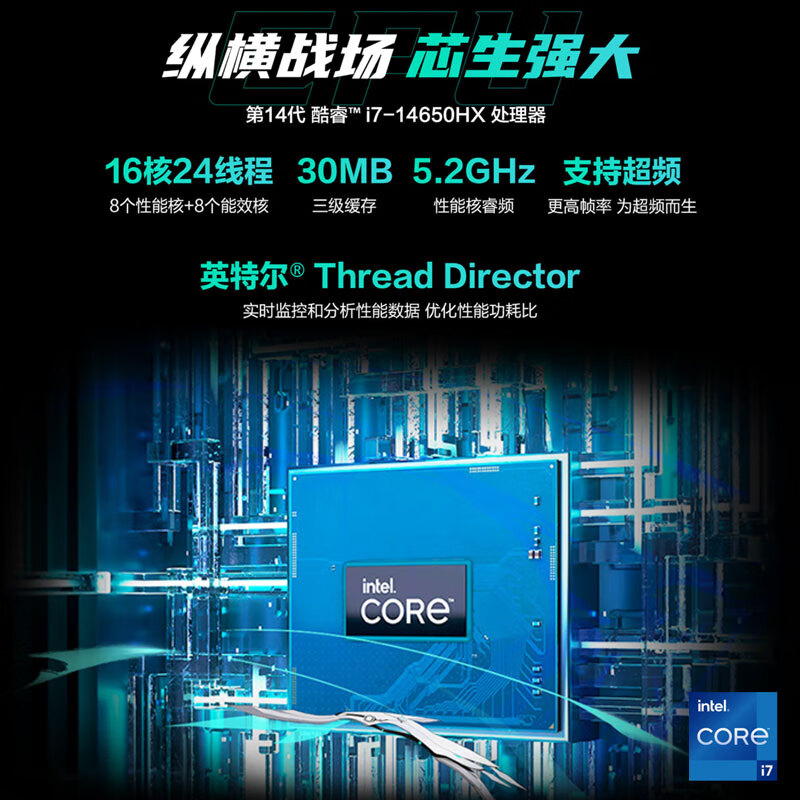 华硕天选6 Pro 酷睿版 16英寸游戏本 笔记本电脑(i7-14650HX 16G 1T RTX5070 2.5K)魔幻青高清大图