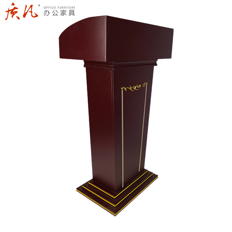 质凡培训单位方便简约婚礼用教学会议室讲台桌演讲台开会服务台多媒高清大图