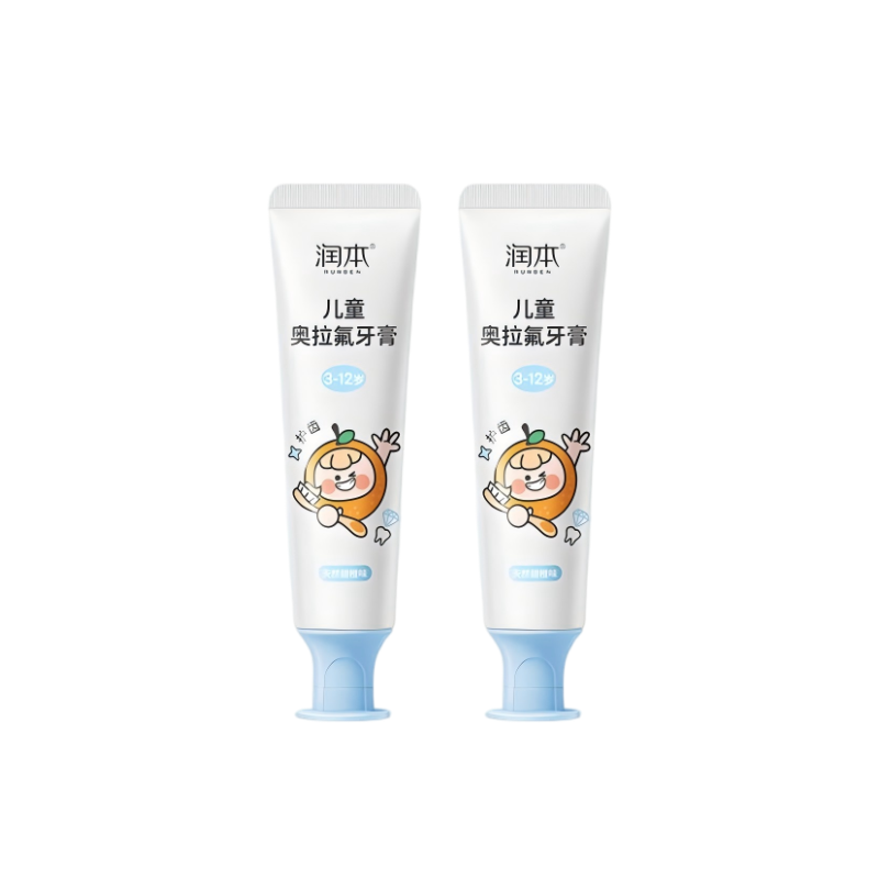 润本儿童奥拉氟牙膏(3-12岁)60g*2