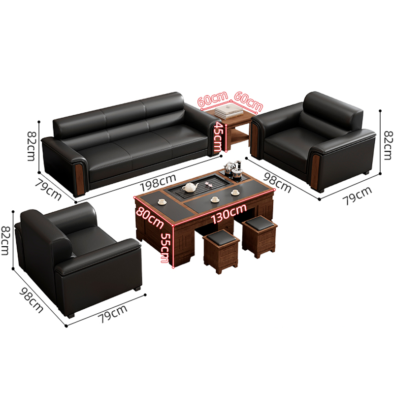 豫龙都沙发3+1+1+茶几+方几套高清大图