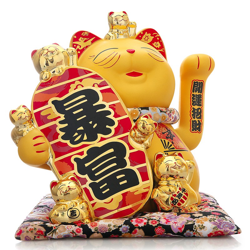 猫摆件开业送礼大小号店铺礼品金色电动摇手自动招手 三维工匠 『主图款』30CM超大彩金色[生意兴隆]摇手猫猫高清大图