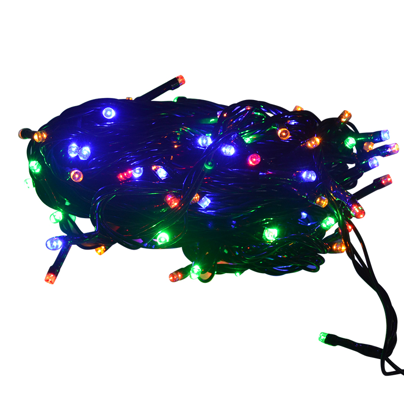 格瑞捷 LED彩灯串 LED-10m-100T 100头 七彩 220V 带插头 串高清大图