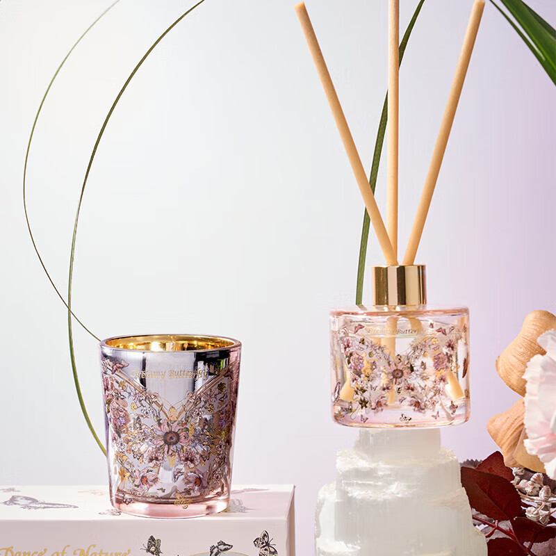 大英博物馆博物志蝴蝶无火香氛蜡烛净化空气舒缓压力提升生活品质高清大图