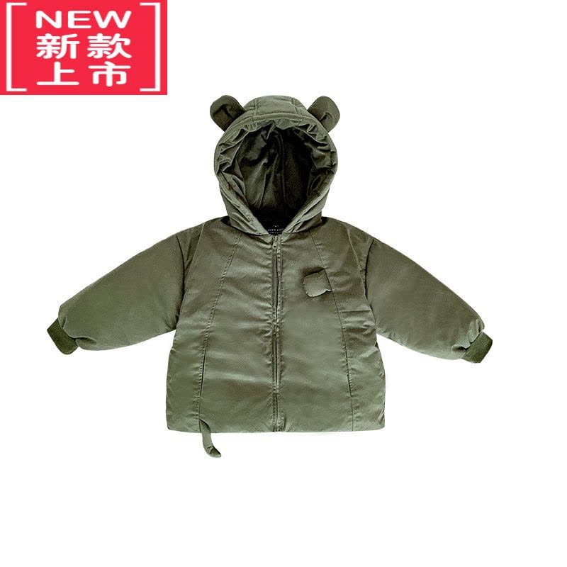 可莉允儿童棉服保暖2022新款洋气男童棉衣冬季加厚宝宝棉袄连帽外套图片