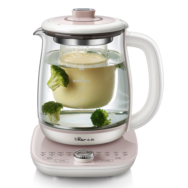 养生壶燕窝炖盅红茶水果茶煮茶器电热水壶烧水壶1.8L玻璃花茶壶