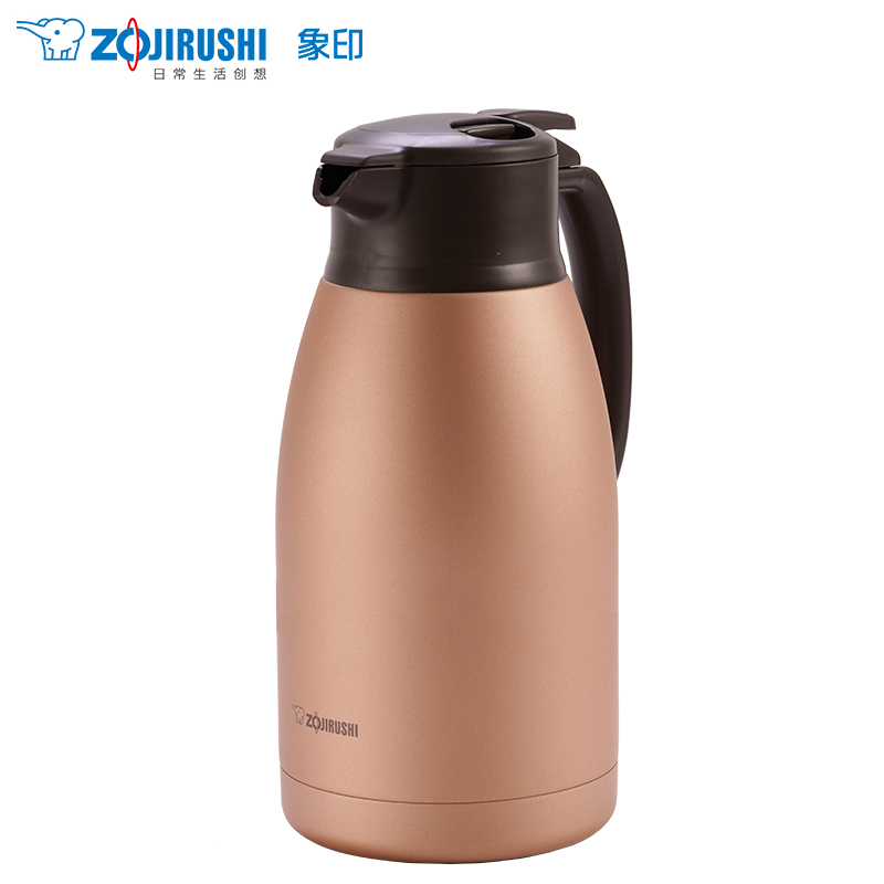 象印(ZO JIRUSHI) 不锈钢真空保温壶SH-HS19C大容量家用保温瓶热水瓶暖壶咖啡壶办公水壶 1.9L