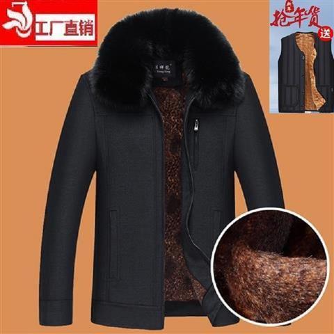 值得男装风衣男季中保暖韩版潮流帅气毛呢外套男士呢子大衣_420 毛领拉链款【冬季保暖款】送马甲 165码 推荐体重90斤以下