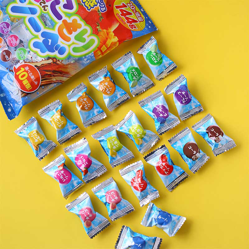 日本进口ribon理本糖10味汽水味硬糖137g