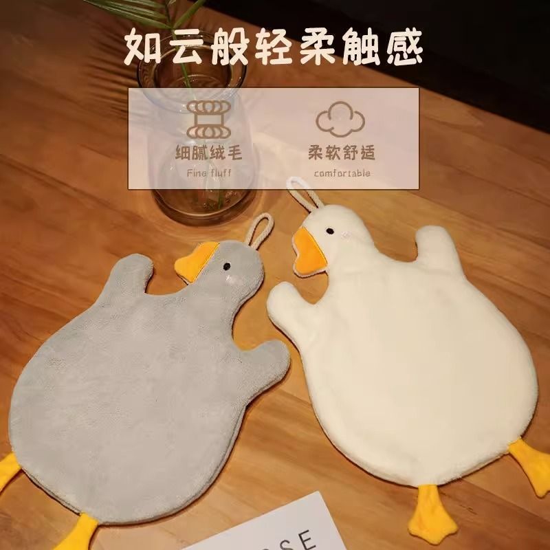 可挂式毛巾擦手巾珊瑚绒小方巾儿童手巾手帕厨房卫生间抹布吸水高清大图