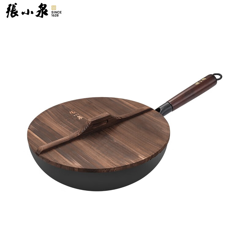 张小泉 C30240100 匠艺老铁锅 无涂层锅具真不锈精铁炒锅 32cm高清大图