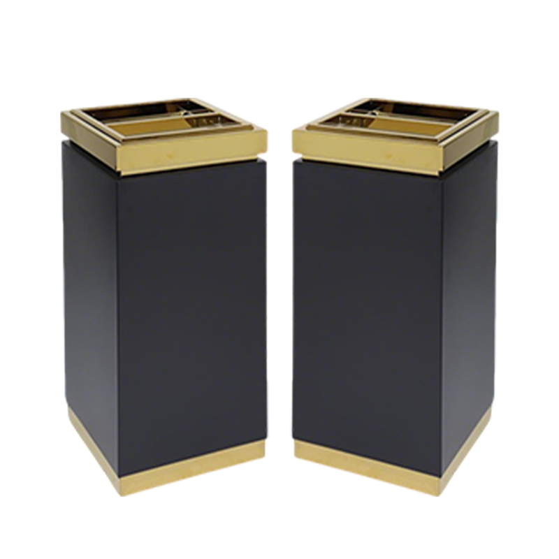 卫未来 立式垃圾桶 钛金黑烤漆 个高清大图
