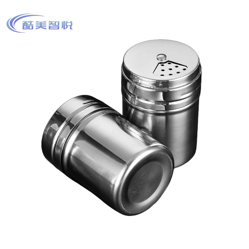 酷美智悦 201不锈钢厨房调料罐转盖款5.*7.5cm KM-JZ492 个高清大图