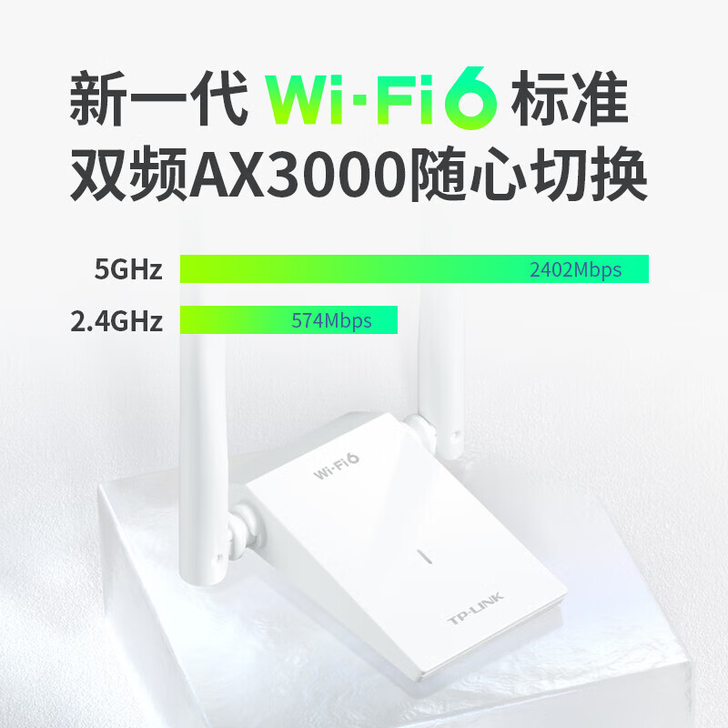 普联(TP-LINK)XDN9000H免驱版AX3000M外置双天线双频USB无线上网卡台式机笔记本wifi接收器放大器高清大图