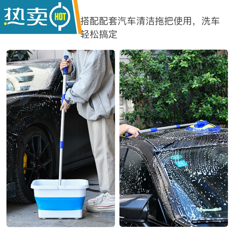 敬平大号可折叠家用长方形带盖塑料水桶便携式多功能钓鱼桶装鱼护桶 25L方形灰色单桶(带推拉盖)高清大图
