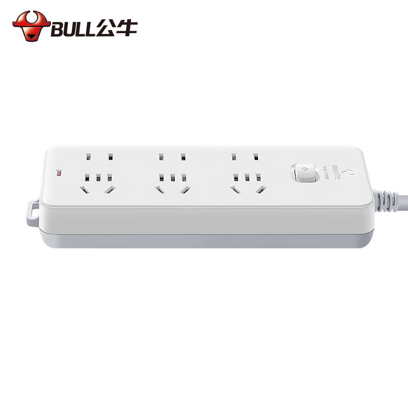 公牛(BULL)新国标插座 插线板/插排/排插/接线板/拖线板 GN-402 6位总控全长10米 10A 250V 15高清大图