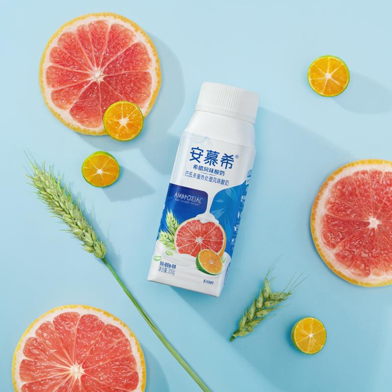 安慕希高端颗粒系列希腊风味酸奶(青桔葡萄柚+青稞)味200x10