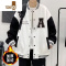 YANXU青少年棒球服男冬潮流休闲拼色夹克外套初高中学生时尚上衣潮