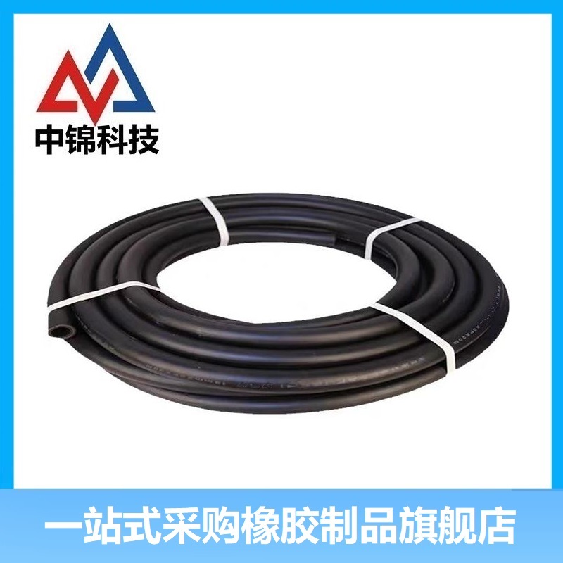 中锦科技 黑色橡胶管光面夹布橡胶管 内径25mm[1寸] 4层线 20米 卷高清大图