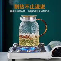 冷水壶玻璃冷泡壶家用扎壶耐高温大容量凉水壶 大号米粒壶 1800ml 加厚型