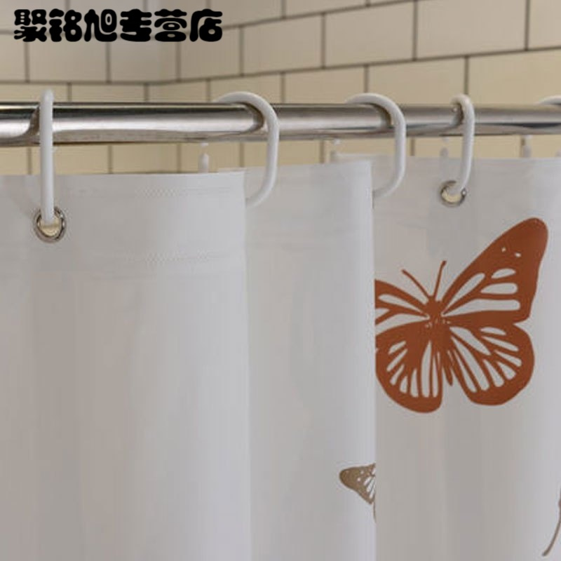 卫生洗澡间浴帘布浴室淋浴防水花纹加厚防霉挂拉帘子宜家隔断厕所窗帘生活日用家庭清洁生活日用浴室用品浴帘