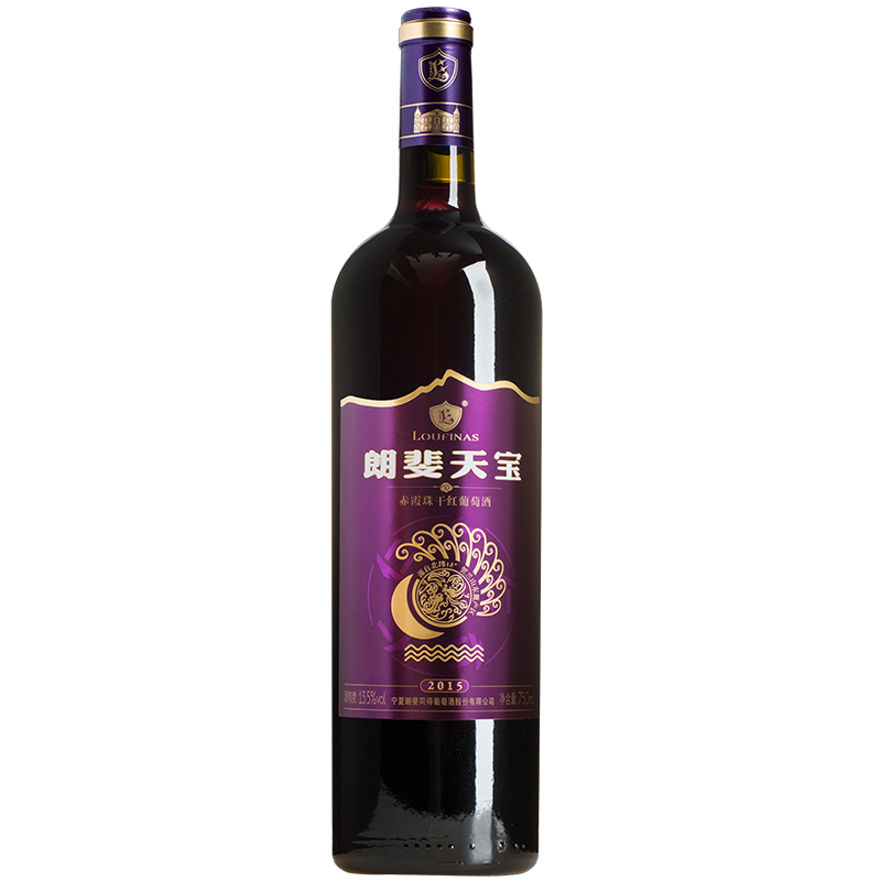 宁夏产区朗斐(LOUFINAS) 天宝仁干红葡萄酒珍藏酒类单支正品 750ml*1