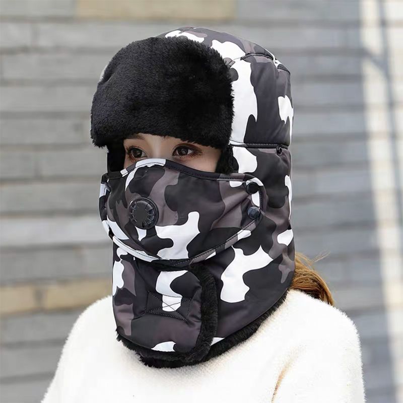 帽子女冬天骑电动车防风防寒雷锋帽男加厚保暖护耳护眼东北棉帽子无