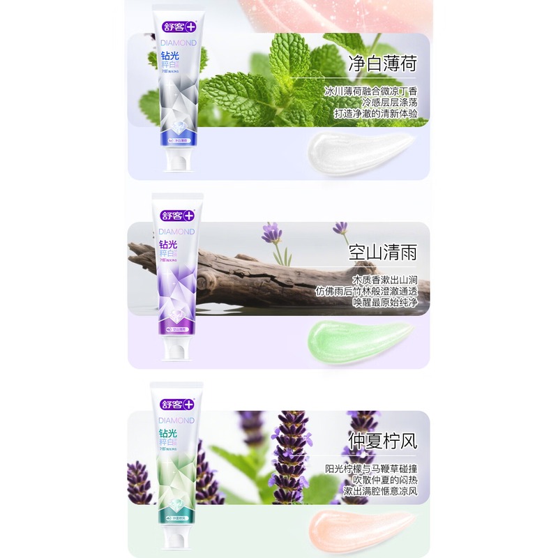 舒客 钻光粹白牙膏(仲夏柠风)120g_高清大图