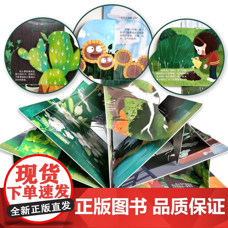 呦呦童正版 你问我答翻翻书揭秘植物 一问一答科普答疑解惑植物小百科 幼儿宝宝亲子启蒙0-3-6岁趣味阅读早教益智机关玩具高清大图